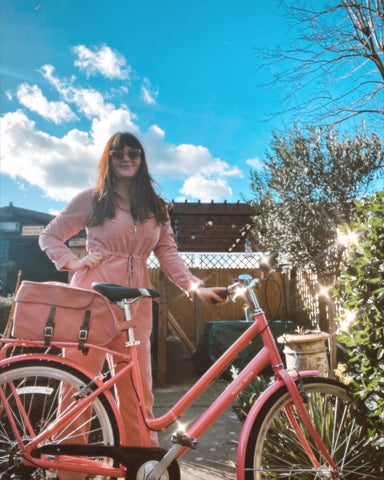 bike bike pannier and outfit woman