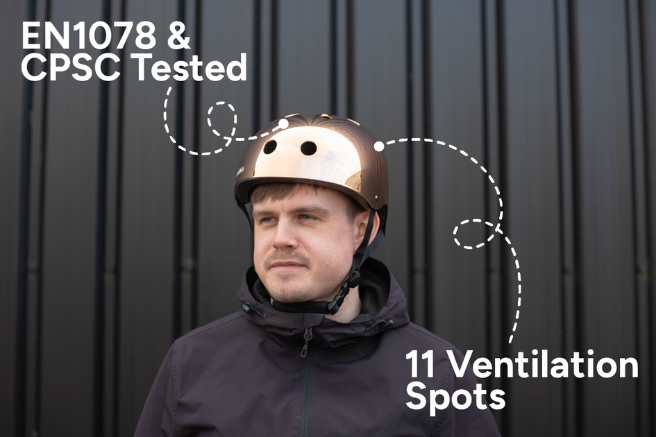 Mirror Mirror Bike Helmet Rose Gold Copper Bobbin Bicycles