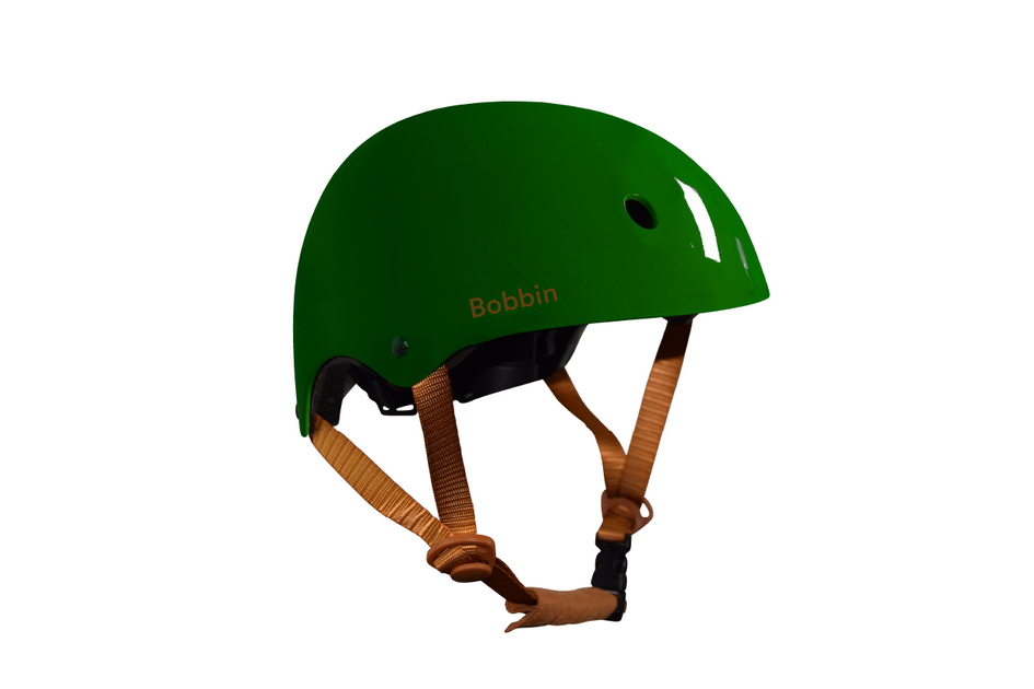 Green online bicycle helmet