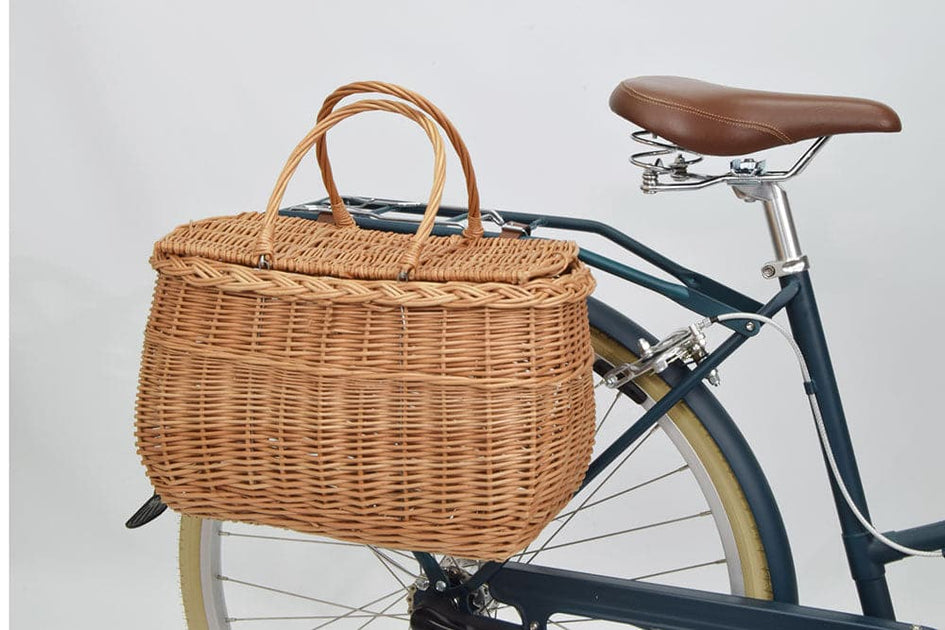 VOSAREA Woven Hamper 1 Pc Rattan Bicycle Basket Bike for Adults Front  Basket Fish Basket Rattan Basket Bicycles for Adults Hamper Wicker Basket