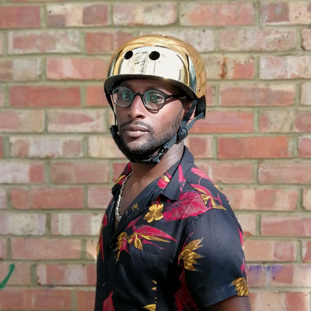 Mirror Mirror Bike Helmet Gold