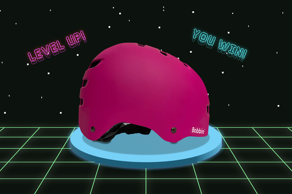 Bobbin Arcade Bike Helmet Hot Pink | Small/Medium