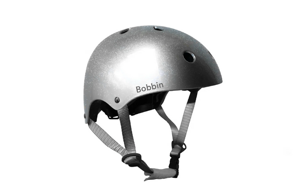 glitzer fahrradhelm Bobbin Disco Fahrradhelm Silber | Größe S/M & M/L