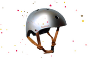 Starling Bike Helmet Silver Multi Stars