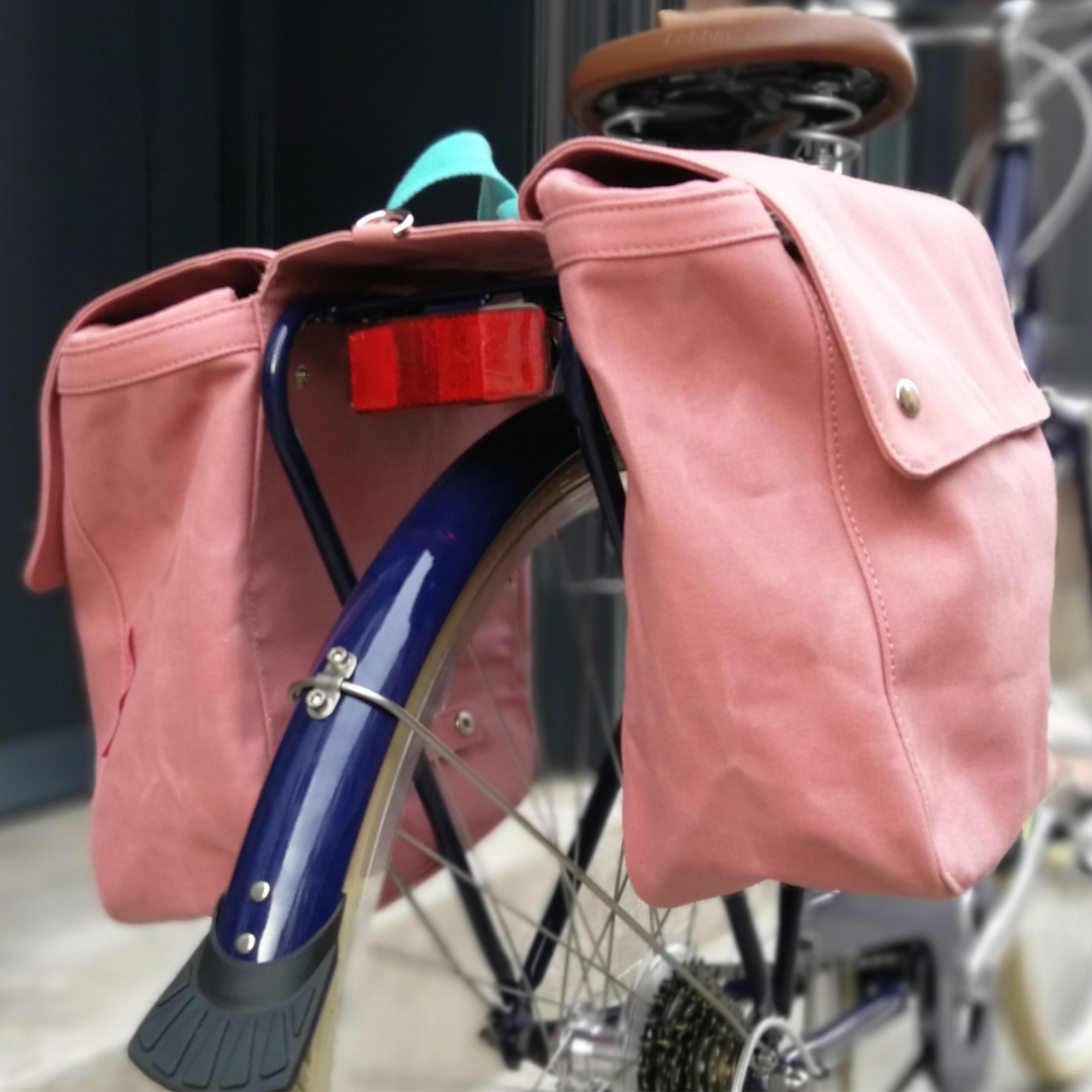 Button Double Pannier various colours Bobbin Bikes