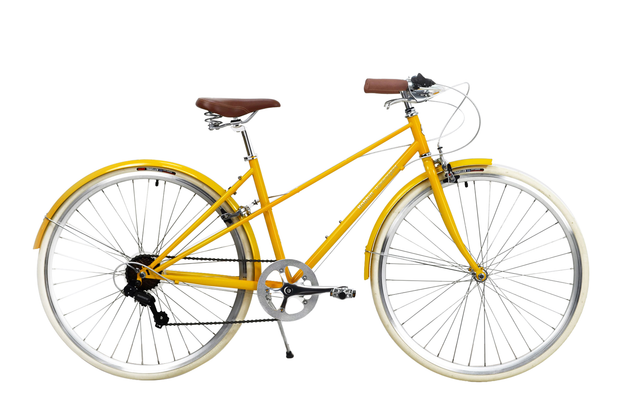 Hummingbird Vintage Bike Adult Bikes Bobbin Yellow Cream Tyres S/M 