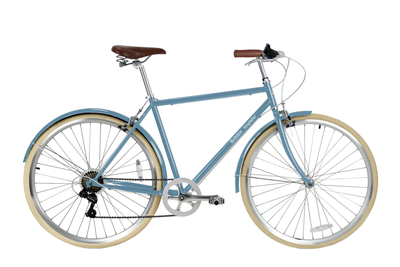 Kingfisher Commuter Bike Adult Bikes DPD 52cm Moody Blue Cream Tyres 