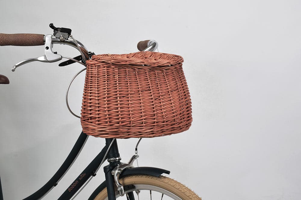 Bike Basket With Lid Nomad Basket Bobbin Wicker Bike Basket Handmade