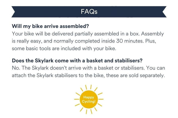 Skylark 16" Wheel Junior Bikes DPD   