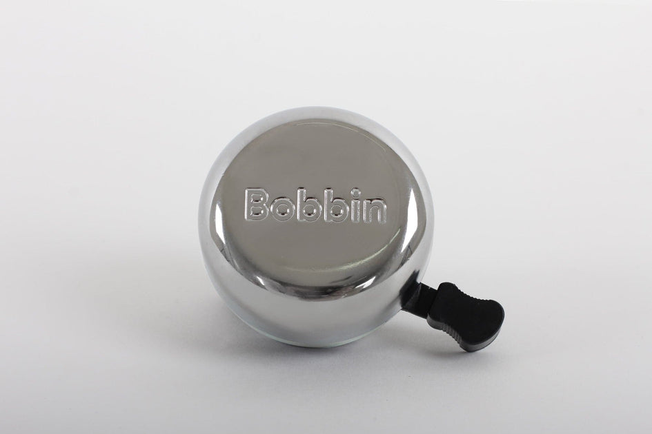 Evo Ringer Mini Bell Silver Embossed Ringer Bell | Bobbin Branded Colourful Bike Bells