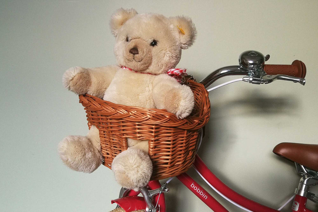 Bobbin Teddy Wicker Basket Bring Teddy On The Bike Ride