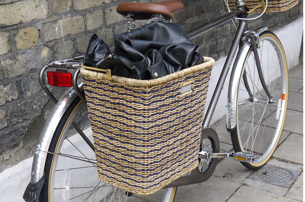 Breton Stripe Pannier Basket Groceries, Plants, Pets! Bobbin
